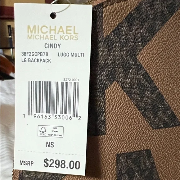 Michael Kors Cindy Tan and Black Women’s Backpack - Picture 2 of 5